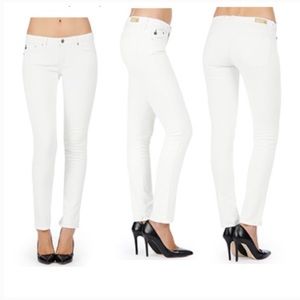 AG Stilt Cigarette Leg White Jeans